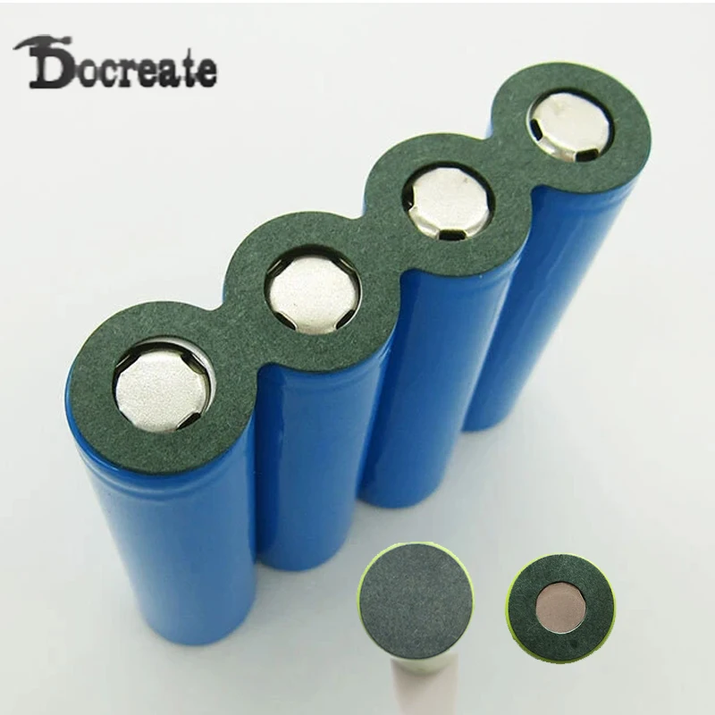 

400pcs 18650 Battery Insulation Gasket Barley Paper Li-ion Pack Cell Insulating Glue Patch Electrode Insulated Pads