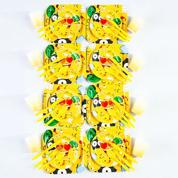 

8set Disposable Party Tableware Emoticon Printed Paper Plate Fork Cutlery Set DIY Home Wedding Party Festive Supplies Decoration