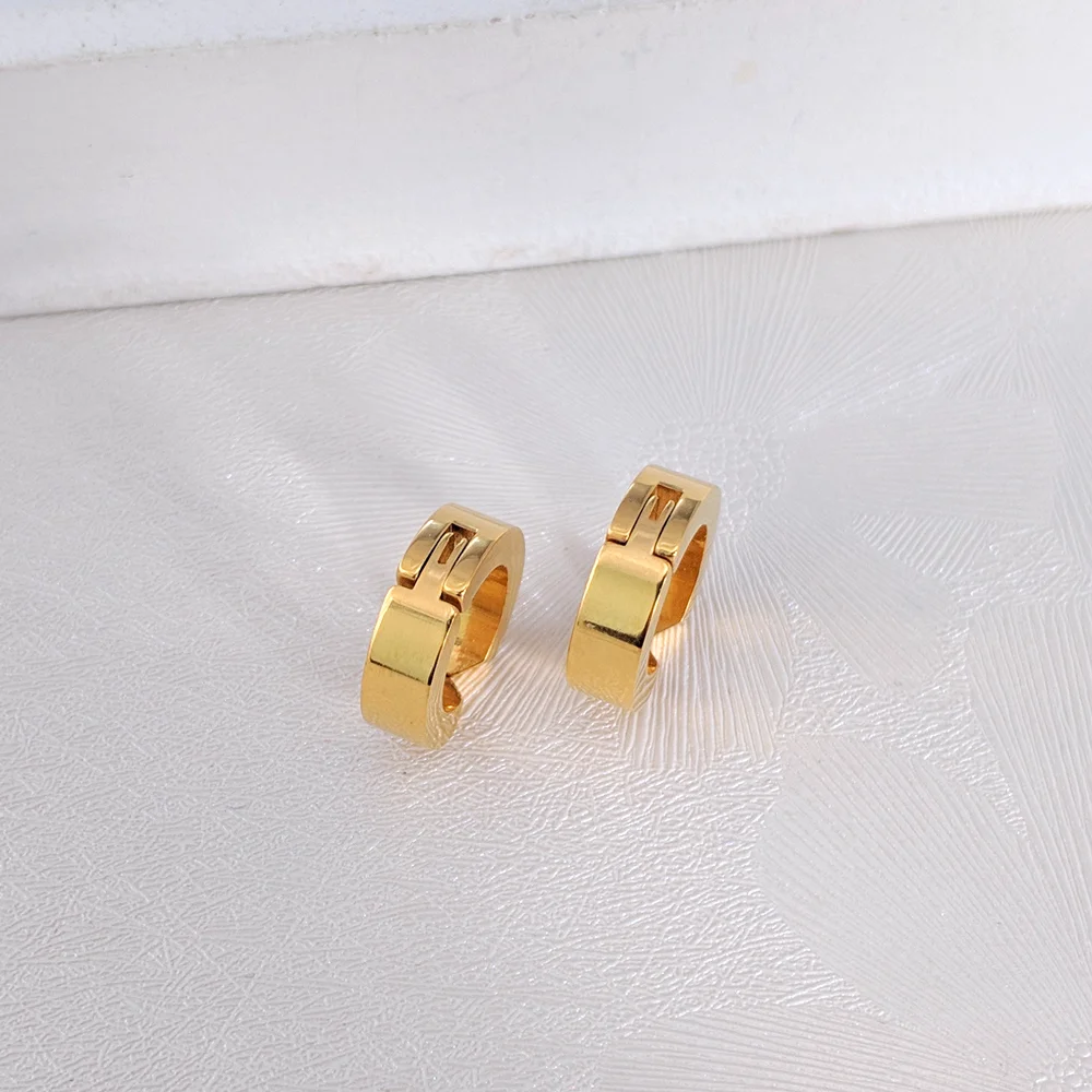 Timeless Wonder titanium Geo открытый круглый зажим для ушей женские ювелирные изделия панк-рок манжеты для ушей не прокалываются готические серьги золотые трендовые 2466