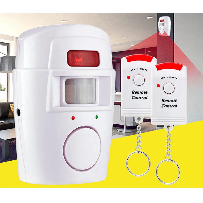 

Portable 105dB PIR Motion Detector Infrared Anti-theft Motion Detector Home Security Alarm system+2 controllers
