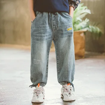 

2-14yrs Child Wide Leg Jeans Children Loose Long Pants 2020 New Boys Clothes 14 Years Old Kids Jeans Boy Spring Autumn Trousers
