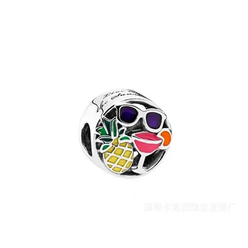 

Authentic 925 Sterling Silver Beads Summer Creative Pineapple Decoration Fit Original Pandora Bracelet For Women Diy Jewelry