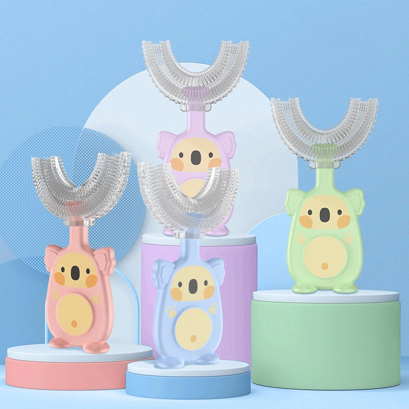 2-12Y Baby Toothbrush Children Teeth Oral Care Cleaning Brush Soft Food Grade Silicone Teethers Newborn Items | Мать и ребенок