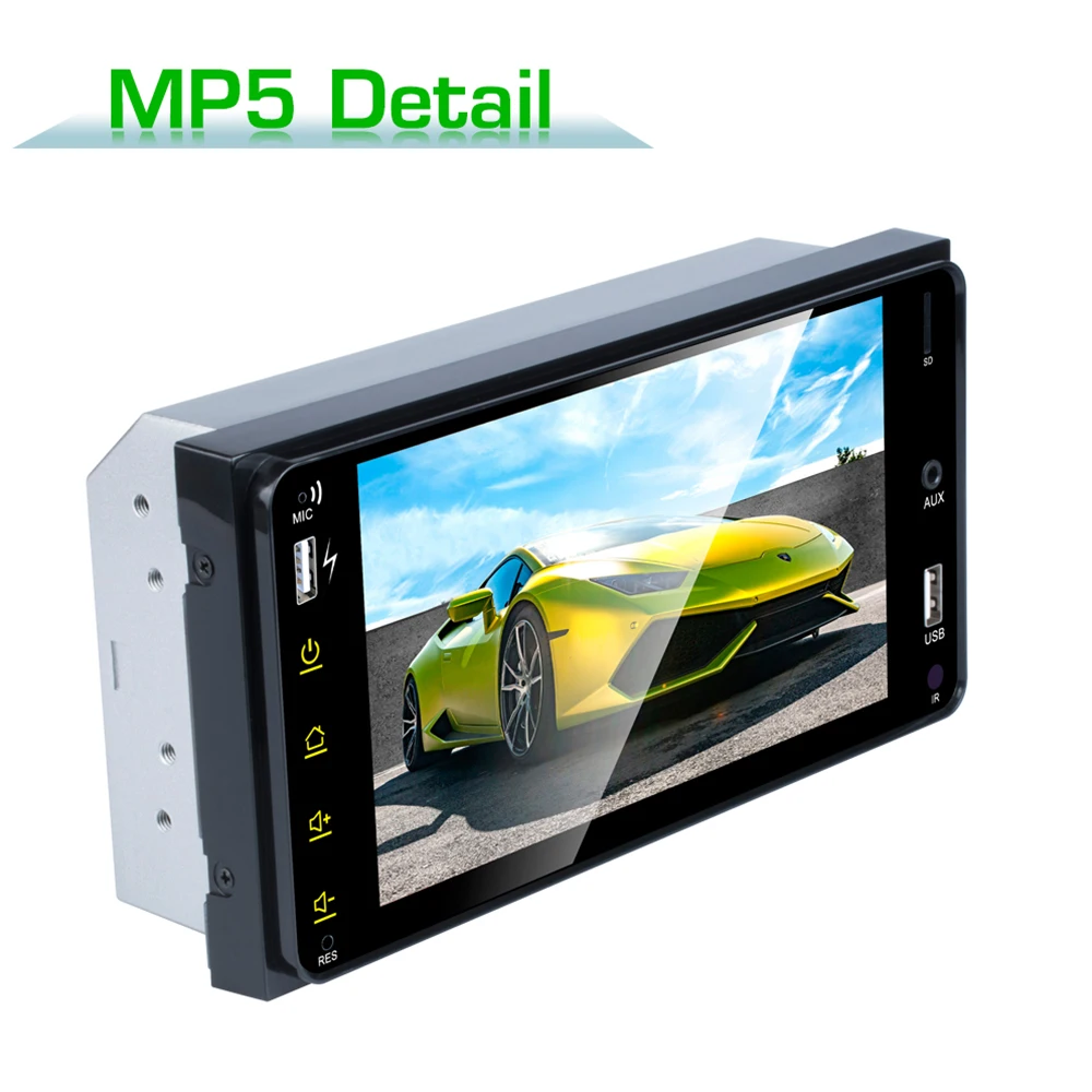 2 DIN 7 дюймов HD емкостный сенсорный экран Bluetooth автомобильный MP5 плеер Поддержка Dual USB MirrorLink SWC Функция подходит для Toyota