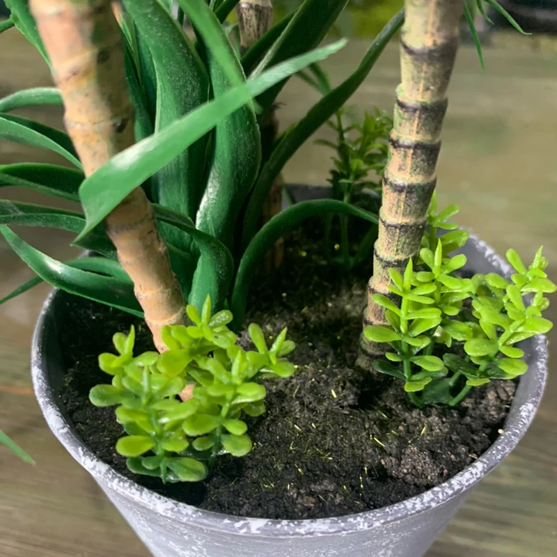 Regal Agave Sukkulenten Pflanzen veranda Tropischen Bonsai Desktop Topf Baum Dracaena Gefälschte Decor Mini Für 26/37cm Home Künstliche Baum