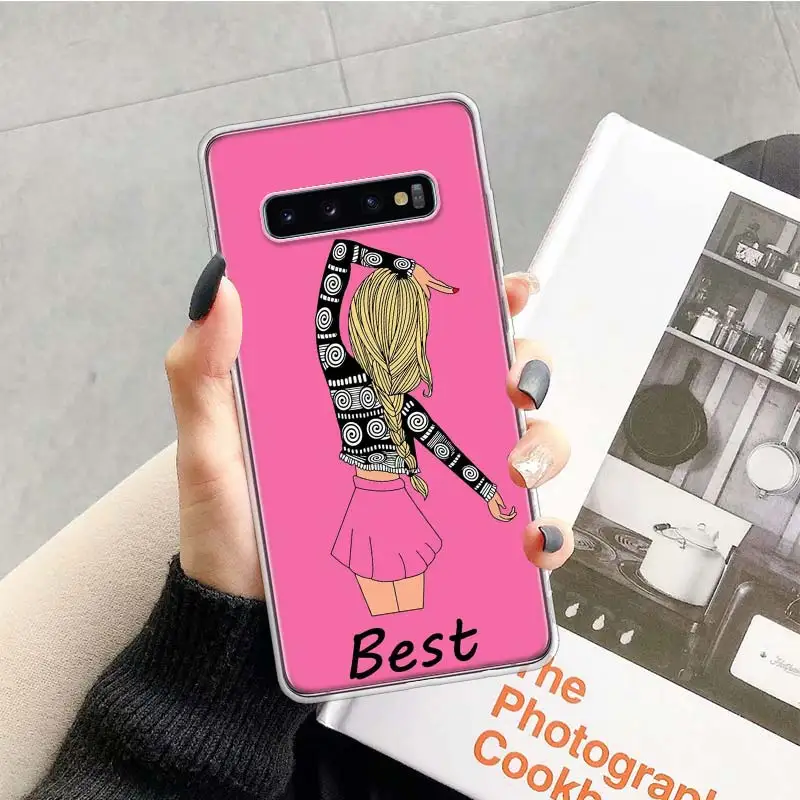 TR028-1 С надписью Best Friends в комплекте чехол для samsung Galaxy A10 A20E A30 A40 A70 M30S A50S A6 A7 A8 A9 плюс мягкий чехол для мобильного телефона чехол Coque - Цвет: TR028-1