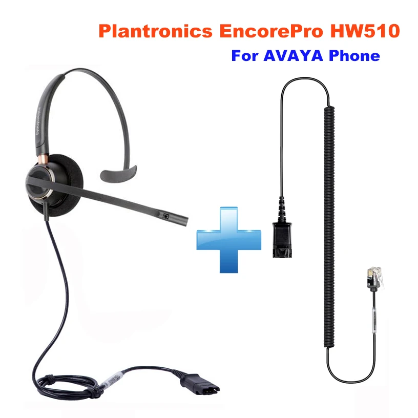 Plantronics Encorepro Hw510 89433-01 Wired Headset, With Noise 