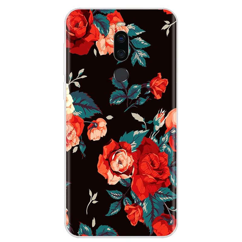 for Meizu Note 8 Case Note8 Soft TPU Silicone Protective Phone Shell Vintage Flowers Back Cover for Meizu M8 Note Cases Fundas meizu cover