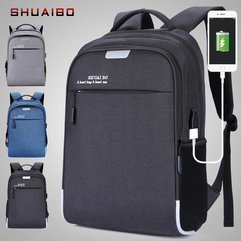 

New Style Business Backpack Men's USB Charging Large Capacity Computer Backpack College Student Korean-style Fashion Backpack