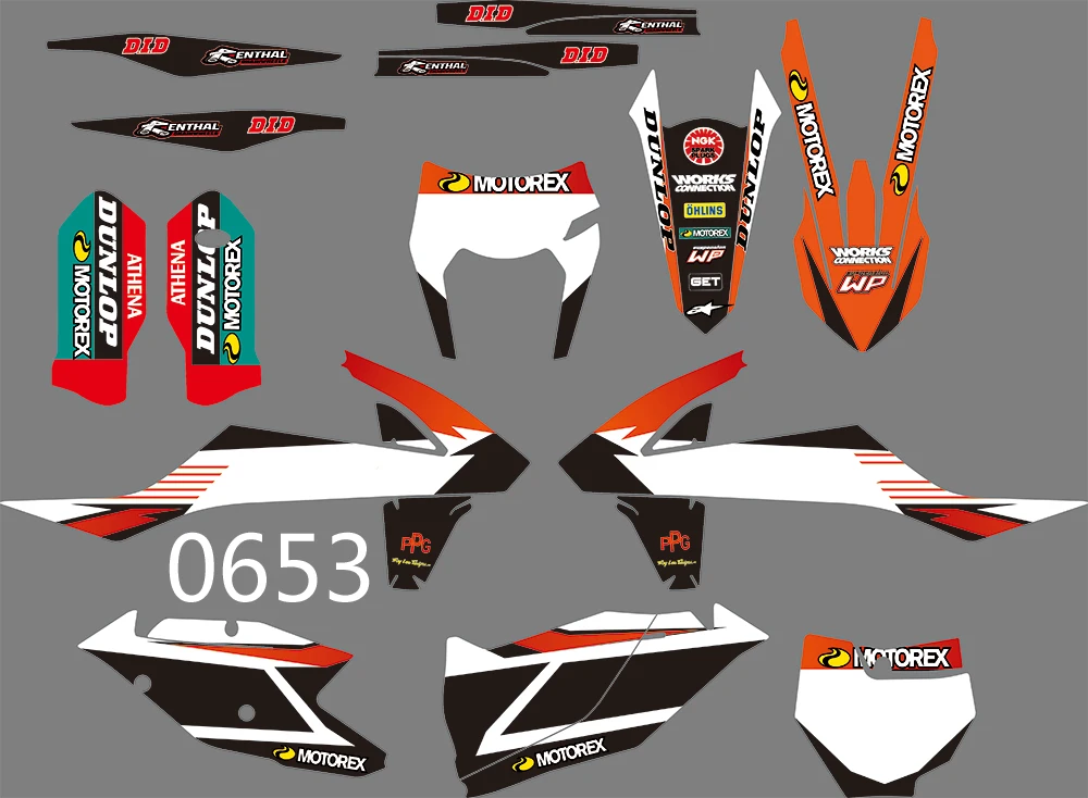 Графические наклейки для KTM EXC EXCF XCW 2017 2018 2019 SX SXF XC XCF 2016 2018|Наклейки и стикеры| |