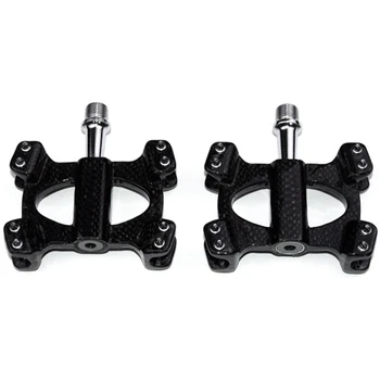 

SPOMANN Bicycle Carbon Fiber Pedal Two Palin Self-Lubricating Bearing Suitable for Mountain Bike Road Bike Folding Bike