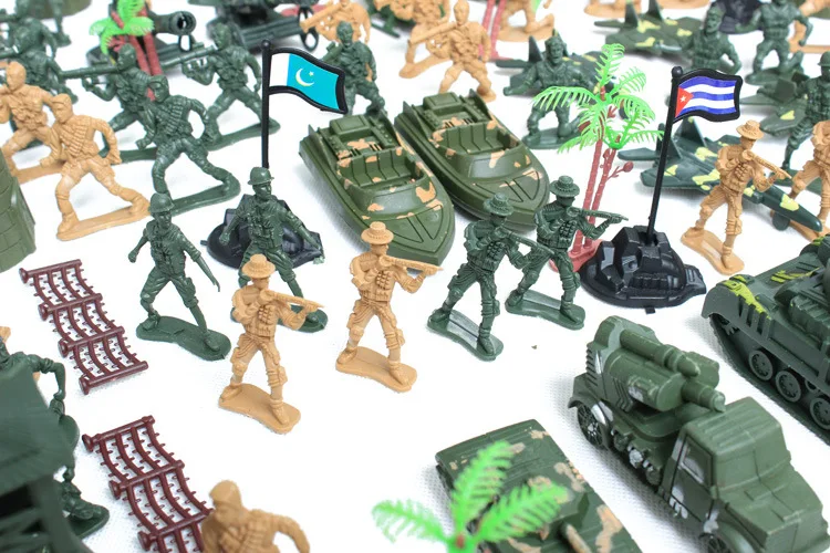 World War II Soldier Toy Soldier Set 122 Pieces 6 Cm Boy Military Sand Table Model a Generation