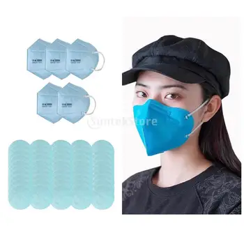 

350 Pieces Mask Non-woven Mat Pad Reusable Cushion Round Outdoor Protective Dustproof Mask Insert Mask Gasket Mat