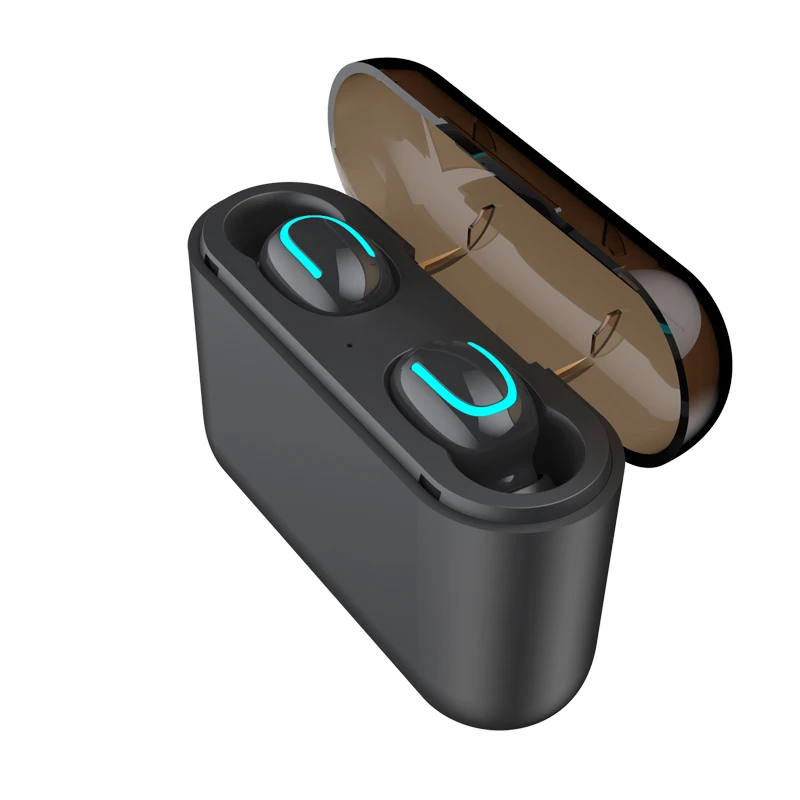 HBQ Q32Bluetooth 5,0 наушники TWS беспроводные Bluetooth наушники свободные руки в ухо спортивные наушники игровая гарнитура телефон - Цвет: Черный