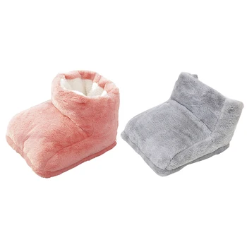 

New Electric Foot Warmer Heating Pad Detachable Washable USB Ports Heated Slippers Foot-warmers for Adults Men and Women