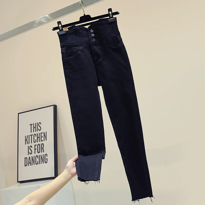 slim fashion high waist jeans women
