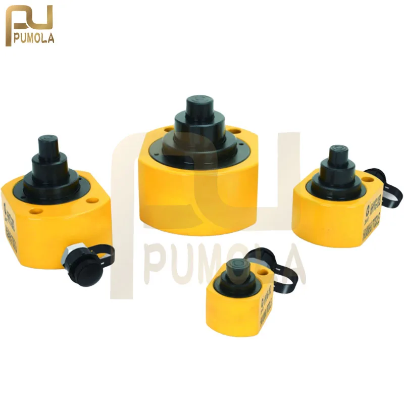 20Ton 50Ton низкая высота пружинный возврат 2-ступенчатый цилиндр одностороннего действия телескопическая гидравлическая ОЗУ для подъемных гаек