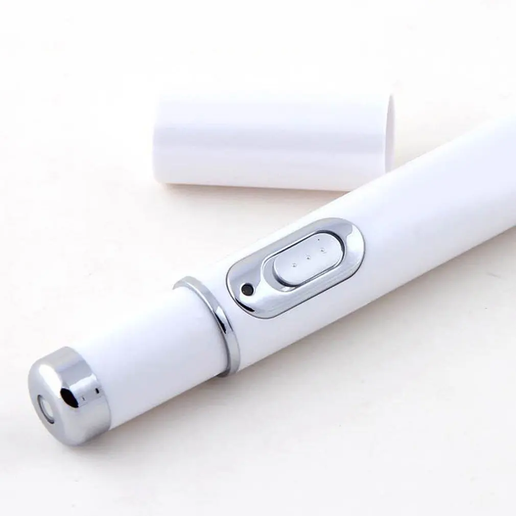 Kd-7910 Acne Laser Pen Machine Blu-Ray Acne Pen Portable Wrinkle Toxin Removal Treatment Massage Stainless Pen Massage