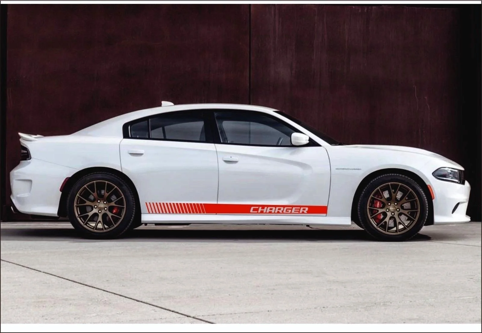 Для 2 шт./пара DODGE CHARGER 2x боковые полосы графика виниловые наклейки на кузов гоночные наклейки логотип
