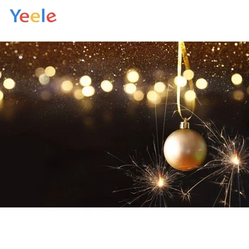 

Yeele Christmas Backdrop Winter Light Bokeh Golden Ball Baby Birthday Party Customized Photography Background For Photo Studio