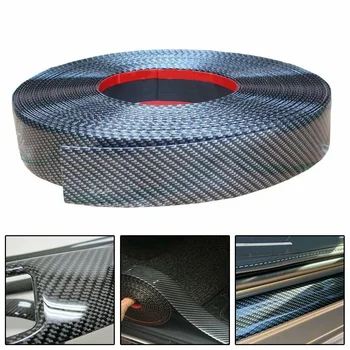 

Car Truck Pickup Decorate Strip Car Molding Trim Carbon Fiber 12Feet Soft PVC 50mm*360cm Car Roll Decorate Strip