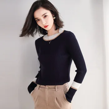 

Autumn women's 2020 new sweater lazy wind pullover letter printing long sleeve front short long shirt Black