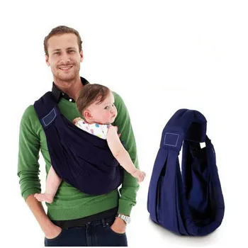 

Newborn Popular Organic Infant Toddler Wrap Bag Ecnomic Kid Sling Cotton Sponge Baby Carrier Sling Backpack Suspenders
