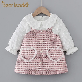 

Bear Leader Baby Girls Autumn Thin Clothing Children Long Sleeve Casual Patchwork Straight Dress Girls Fashion Princess Dress