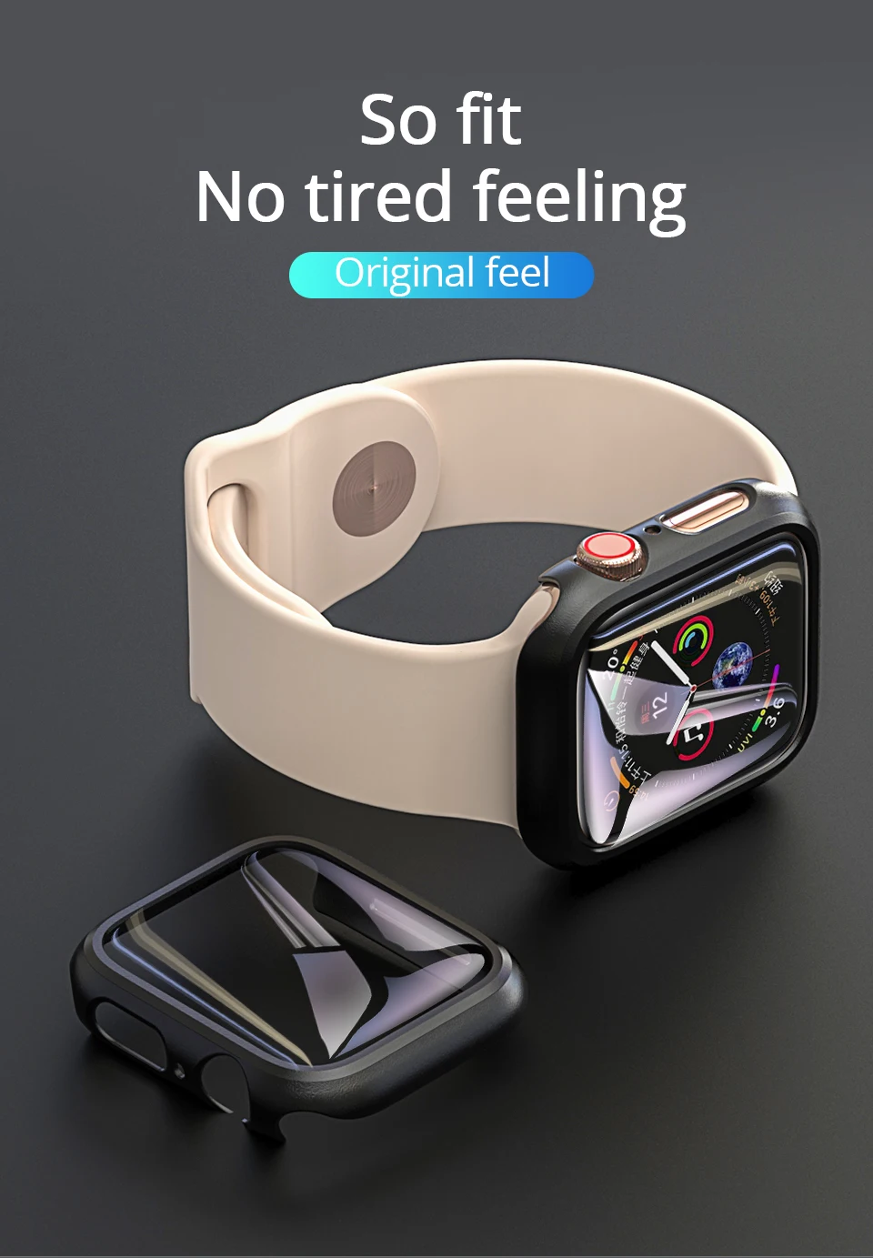 Защитная пленка для экрана для Apple Watch Series 5 4 1 2 3 iWatch4 наручный ремешок на замену силиконовый ремешок для смарт-часов защитный чехол