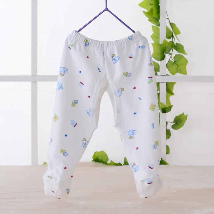 New Style Cotton And Wool Even Pants Men And Women BABY'S Unlined Pants Spring And Autumn Cotton Pants Combed Cotton Infant