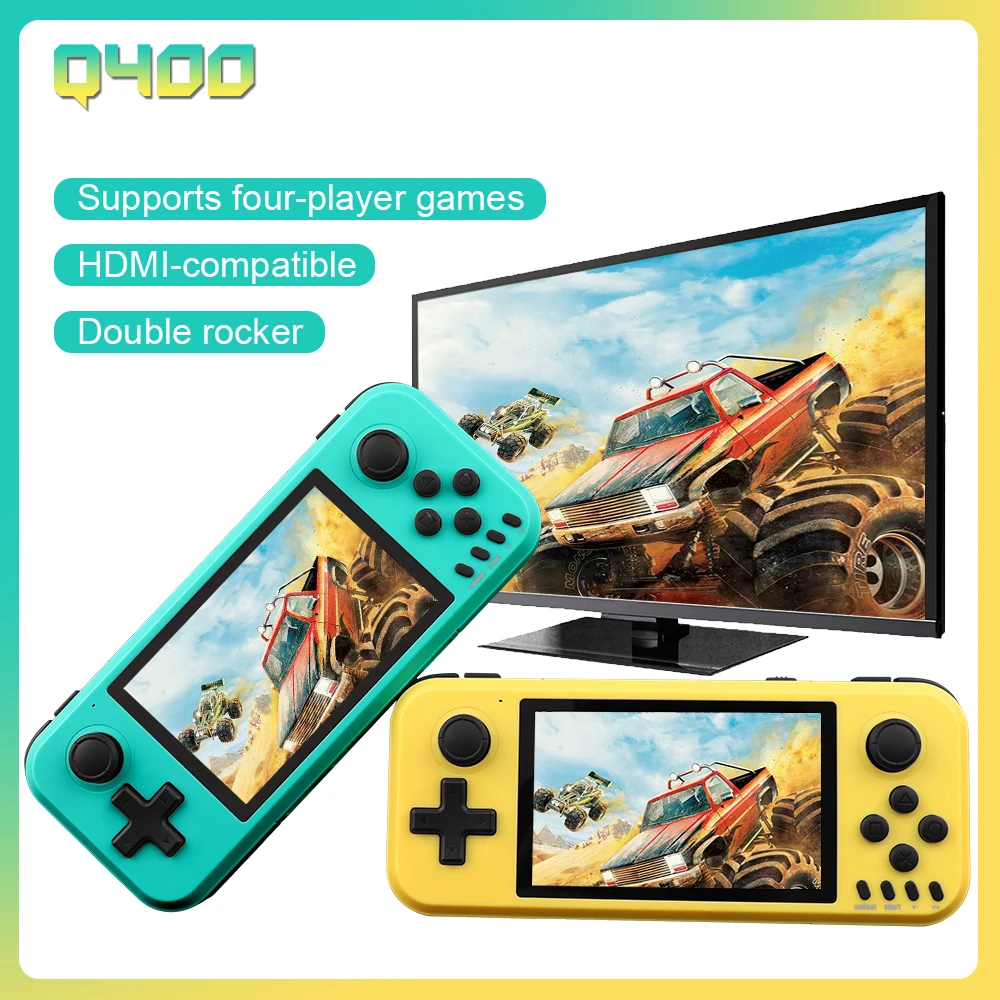 US $40.49 Q400 Retro Console 4 Inch IPS Screen Portable Handheld TV Output Ps4 Controllers Playstaion 4
