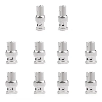 

Areyourshop 10pcs FME Male Plug to BNC Male Plug Radio RF Coaxial Adapter Connector