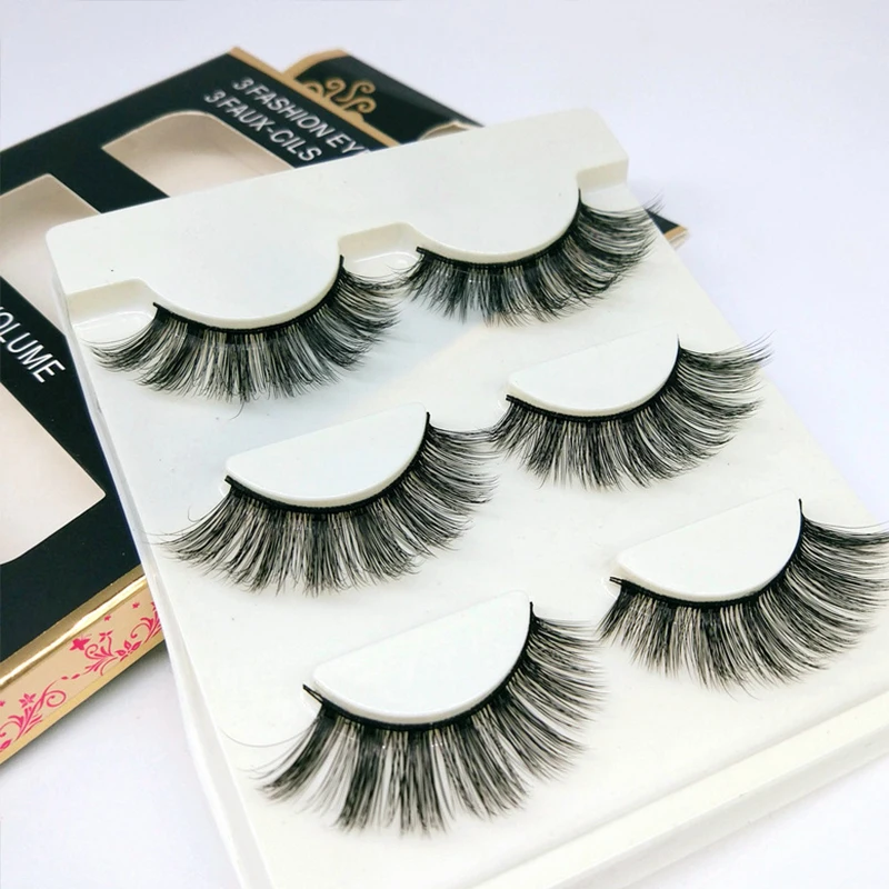 

Fake Natural Mink Lashes Wimper Extensions De Cils Makeup Faux Cils 3d False Eyelashes Wispy Eye Lash Extension de Pestaсas