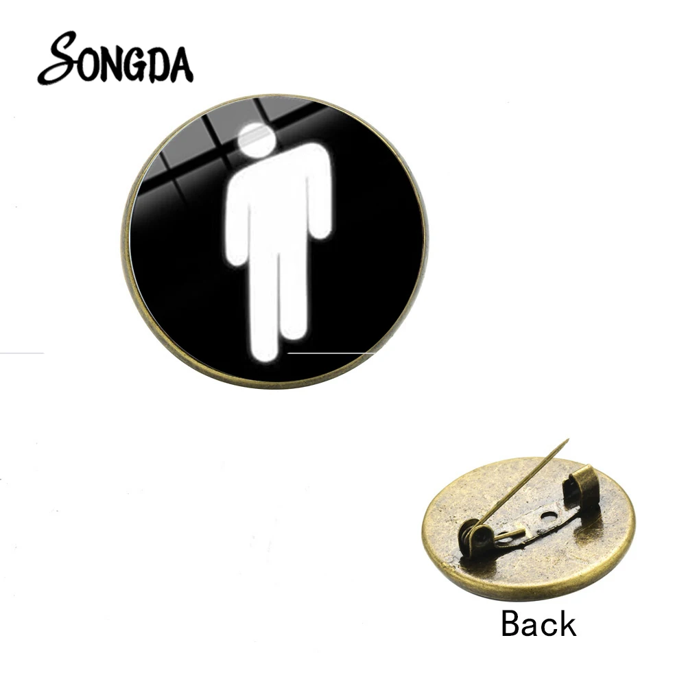 SONGDA новая печать Билли эйлиш индивидуальность брошь с логотипом Bad Guy хип-хоп певица модная шляпа сумка Металлический Нагрудный Знак мужские и женские сувениры
