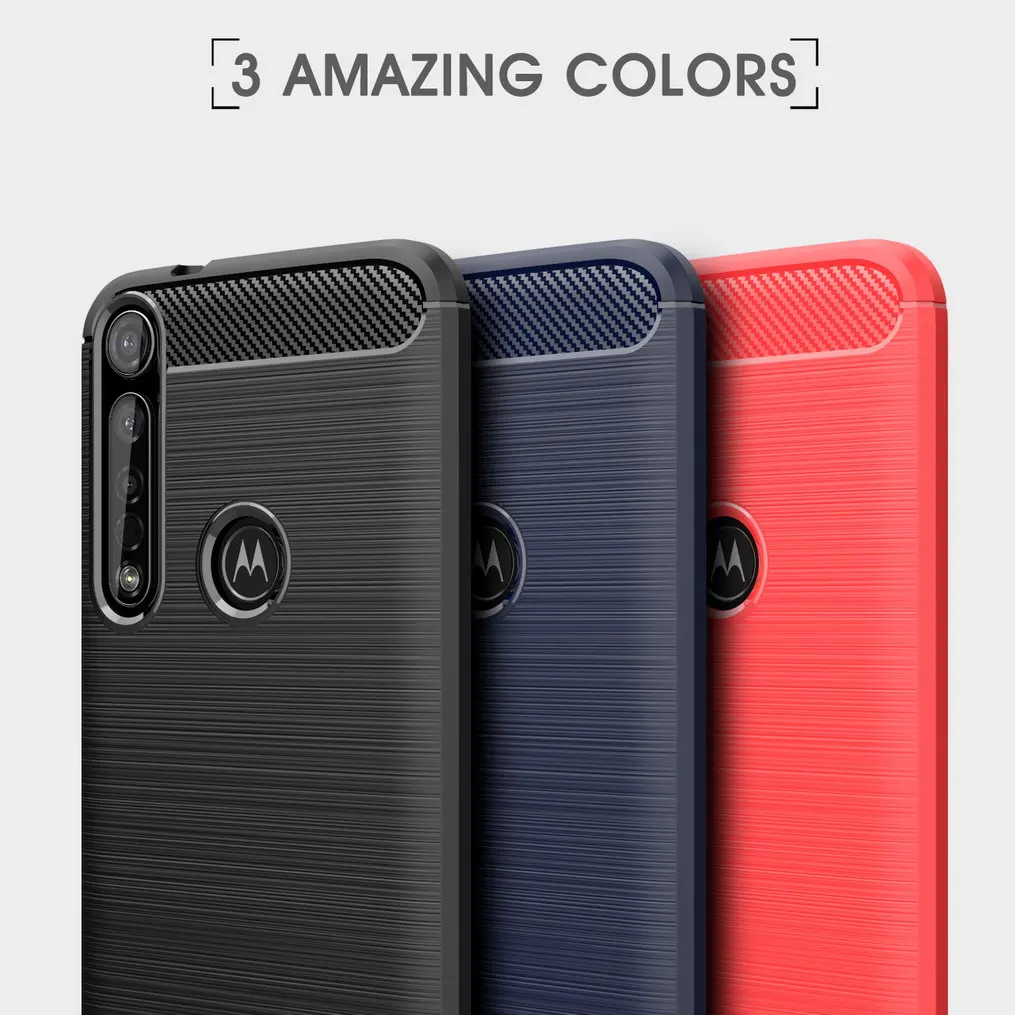 Роскошный чехол для телефона Motorola Moto G8 Play Plus мягкий силиконовый из углеродного