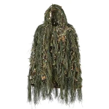 Ghillie スーツ狩猟ウッドランド 3D バイオニック葉変装制服 Cs 迷彩セットジャングル列車狩猟布(China)