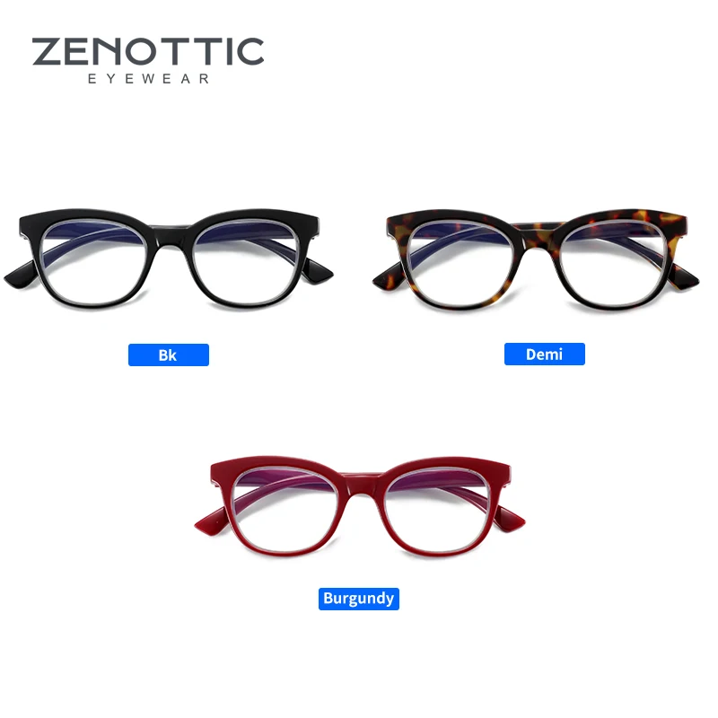 ZENOTTIC Retro Cat Eye Reading Glasses Women Anti Blue Light Presbyopia Eyeglasses Vintage Computer Eyewear Diopter 0 to +350