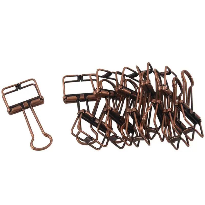 Creative Wire Binder Clips 12 PCS Reusable Paper Clips Small Skeleton Clips with Good Elasticity Strong Grip for Your Documents