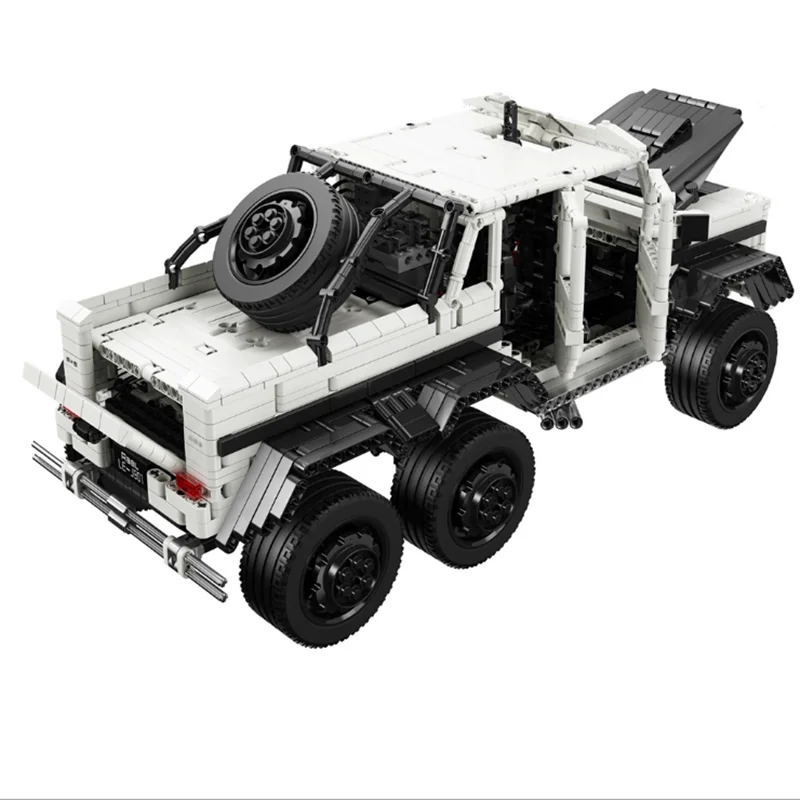 G63 статическая версия 1:8 строительный блок для моделирования автомобиля три моста 6 амортизация внедорожника головоломка Сборка строительный блок