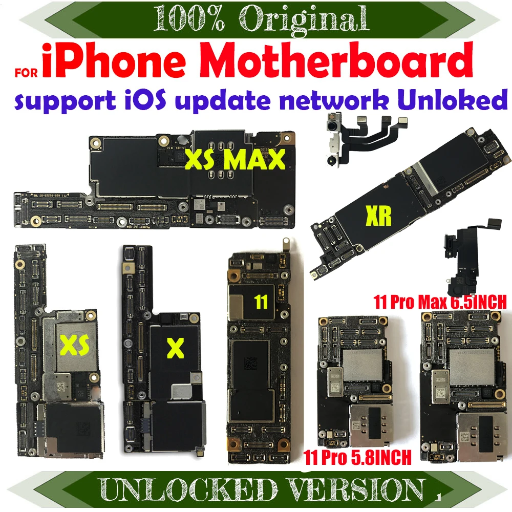 Бесплатные логические платы iCloud полные чипы разблокированы для IPHONE XR 64 Гб 128 ГБ 256