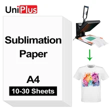 Papier A4 à transfert thermique pour imprimante à jet d'encre, produits par Sublimation, pour t-shirts et vêtements, 10 feuilles
