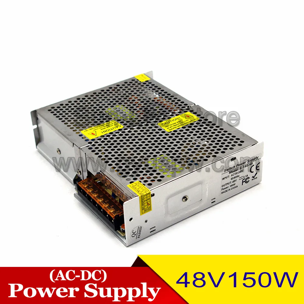 Регулируемый постоянного тока Питание блок 48V 3.1A 150 Вт Трансформеры 110v 220V AC DC48V импульсивный источник питания для светодиодный освещения шаговый двигатель фрезерный станок с ЧПУ