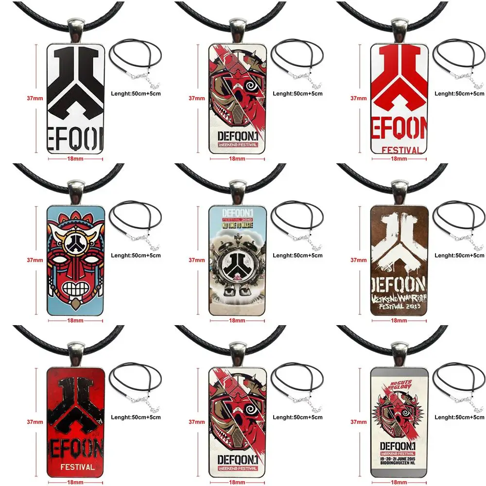Прохладный Defqon. 1 для женщин винтажное эффектное стекло кабошон чокер кулон