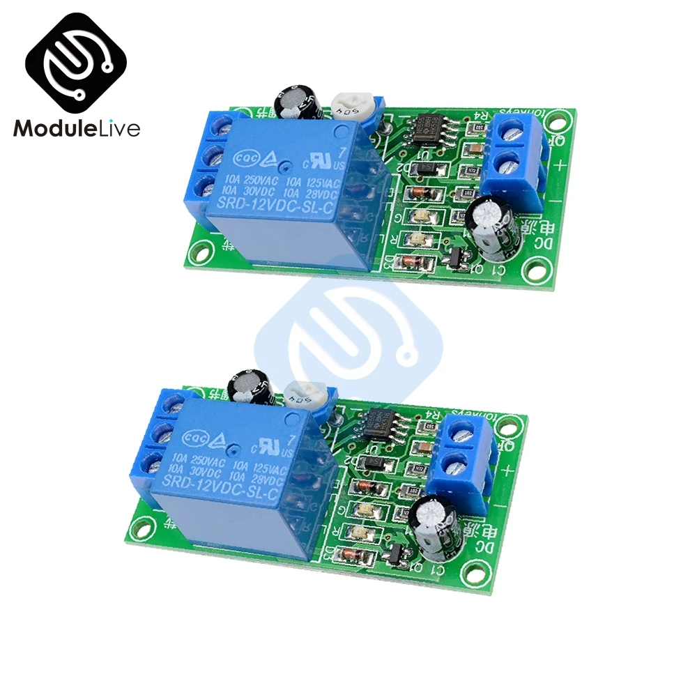 

2PCS DC 12V Conduction NE555 Delay Timer Switch Adjustable Time Delay Relay Module AC 250V 10A DC 30V Connect Module