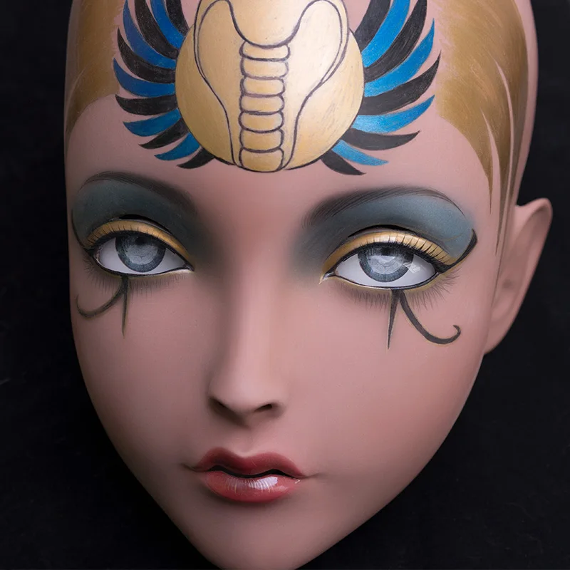 LiLi Mask-04) милая девушка Смола половина головы настроить Косплей Японская ролевая игра Аниме Силиконовые кигуруми маска Трансвестит кукла