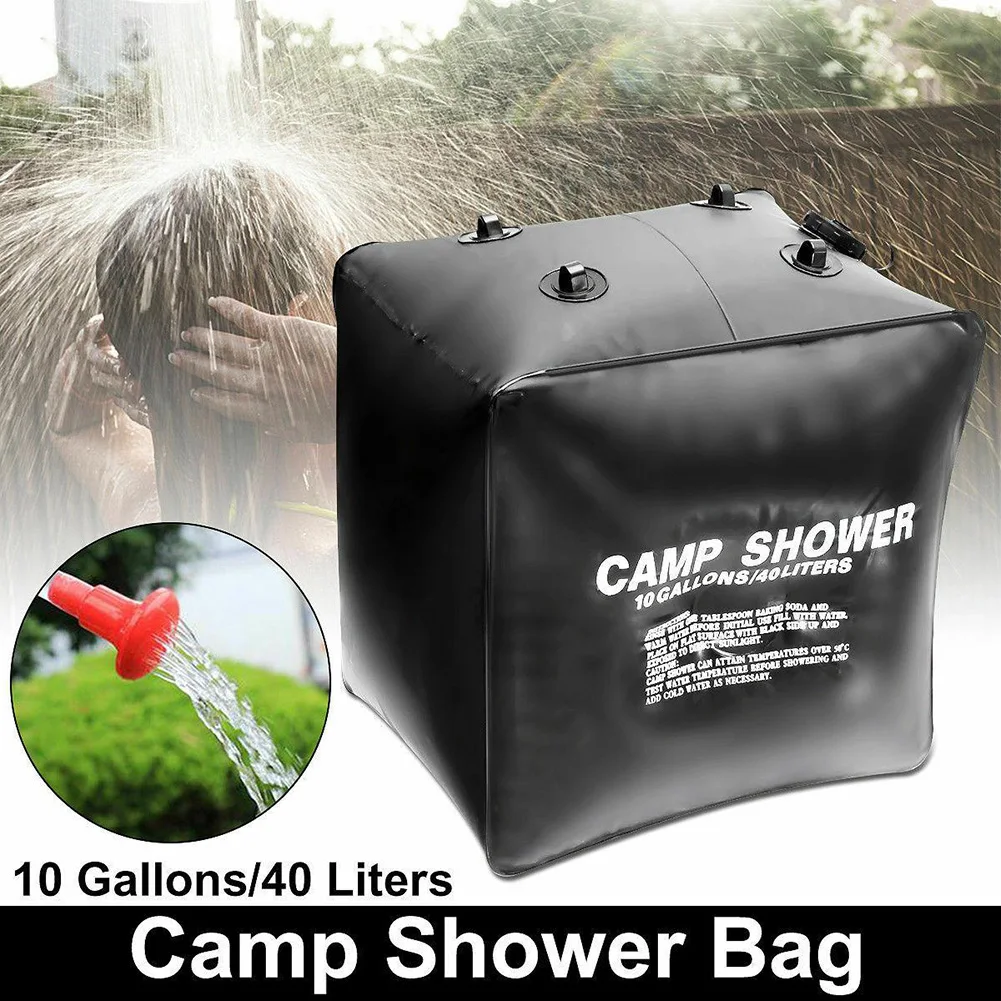 

40L Shower Bag Portable Outdoor Solar Shower Bag with Hose and Shower Head for Camping Outdoor Traveling Cleaning Water Bag