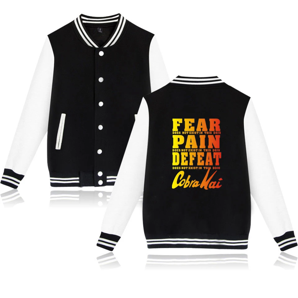 New Cobra Kay Brand Jacket Men Black White Baseball  Solid Color Jackets Spring Autumn Customize Print Sportswear Size XXS-4XL