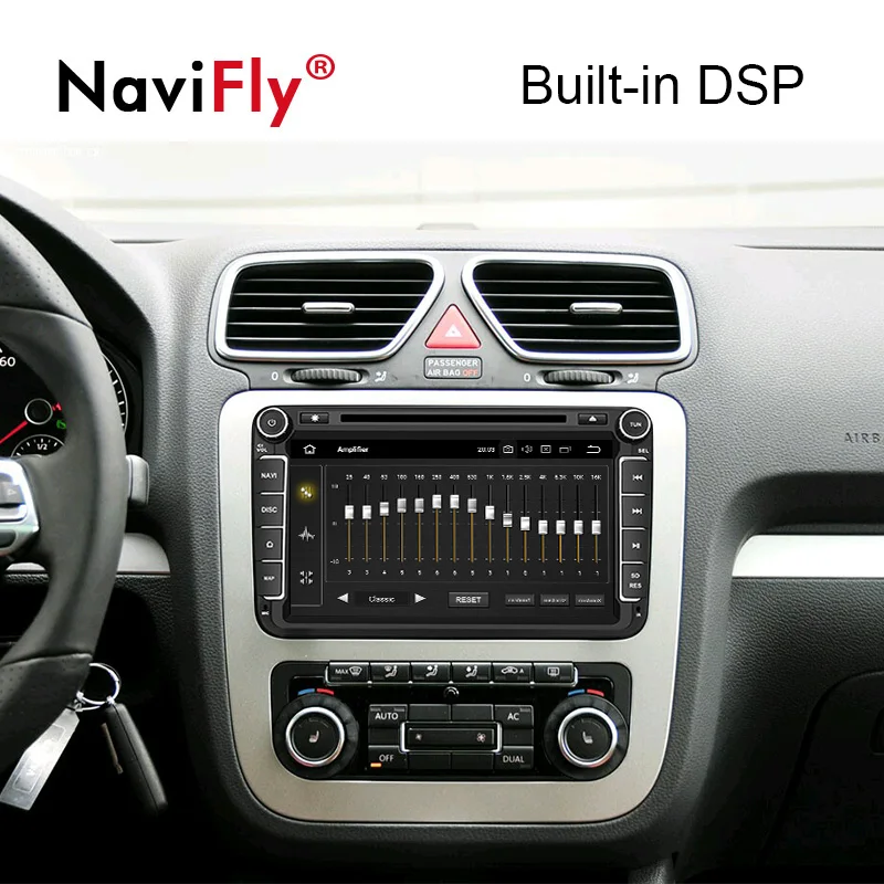 Clearance NaviFly 8" 2 Din DSP Android 9.0 IPS car dvd for Passat b7/POLO/GOLF 5 6/Skoda Octavia/SEAT leon with radio gps BT WIFI RDS 3