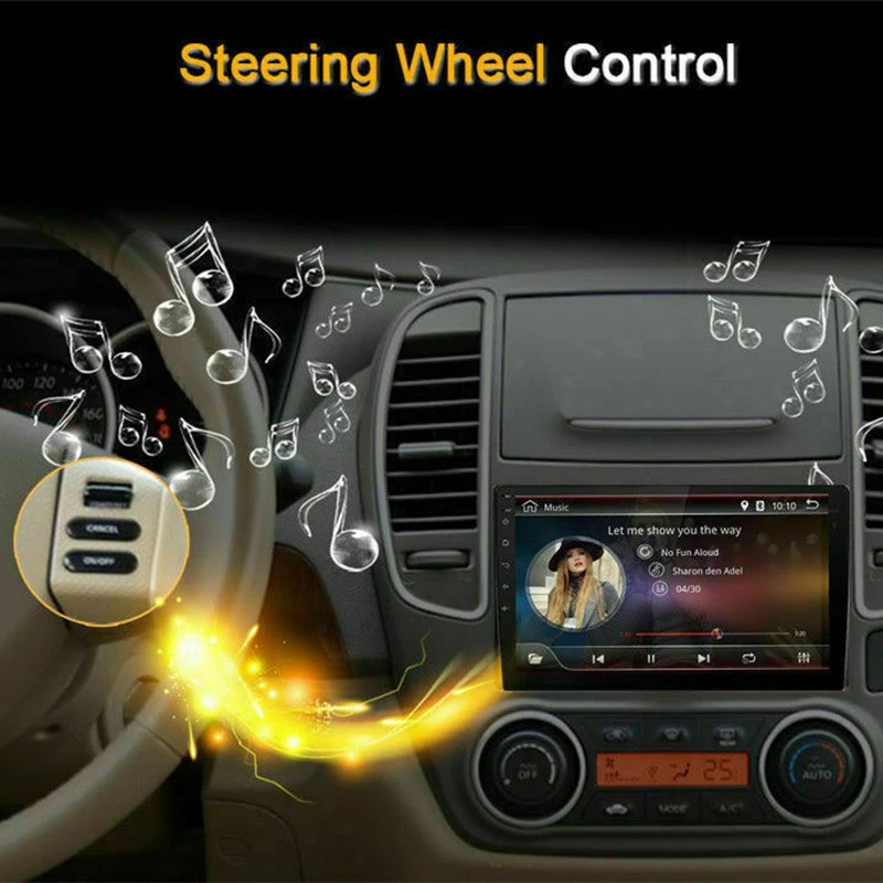10.1 Inch Android 8.1 Car Bluetooth Wifi Gps Navigation Quad-Core Radio Video Audio Multimedia Mp5 Player