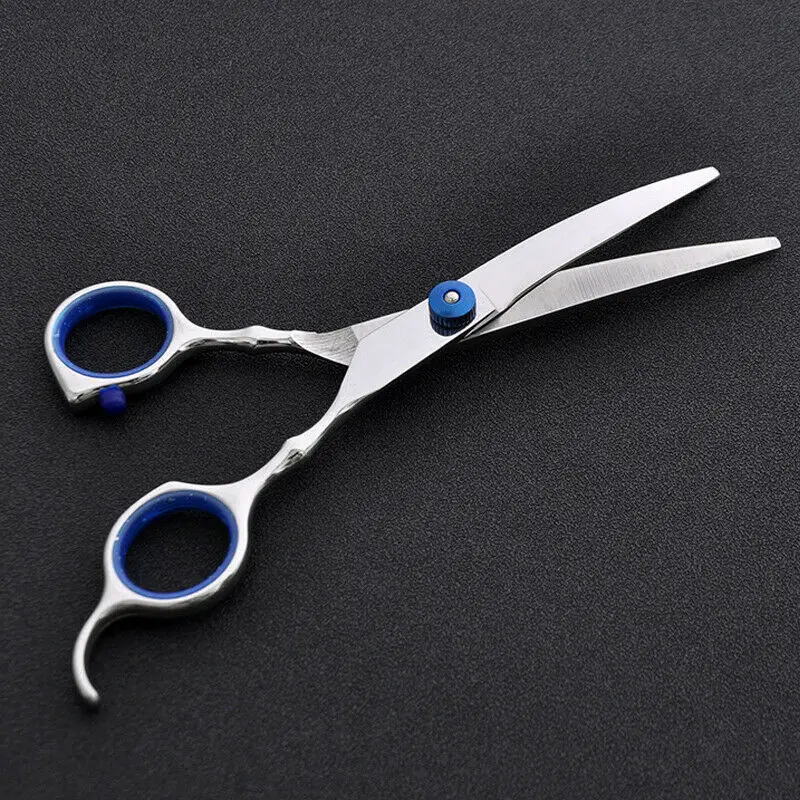 6" Stainless Steel Pet Dog Gromming Scissors Up Down Curved Shears Sharp Edge Animals Cat Hair Cutting Barber Cutting Tools Kit